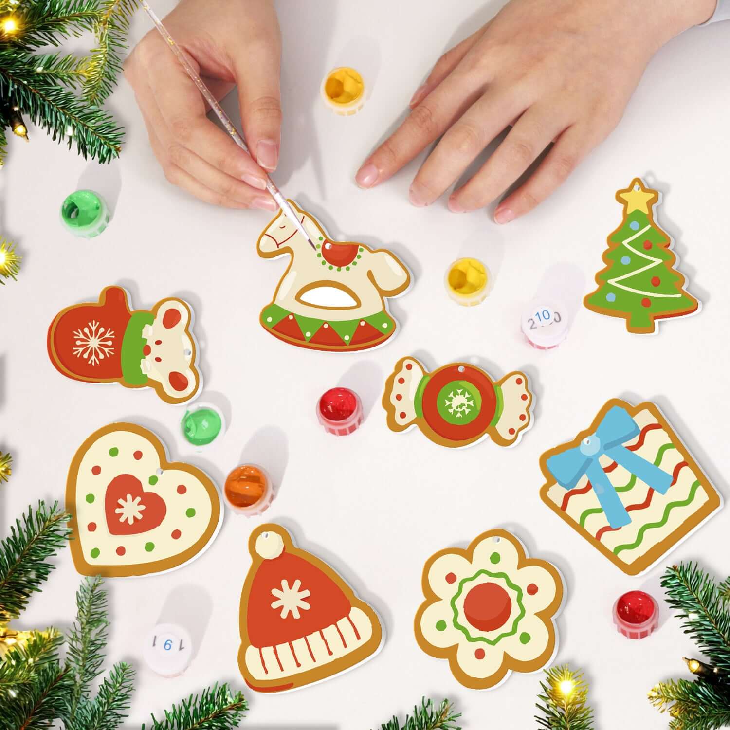 Holiday Joy -  Paint by Numbers Kit for Adults | Relaxing DIY Art Gift | -  Portrait By Numbers