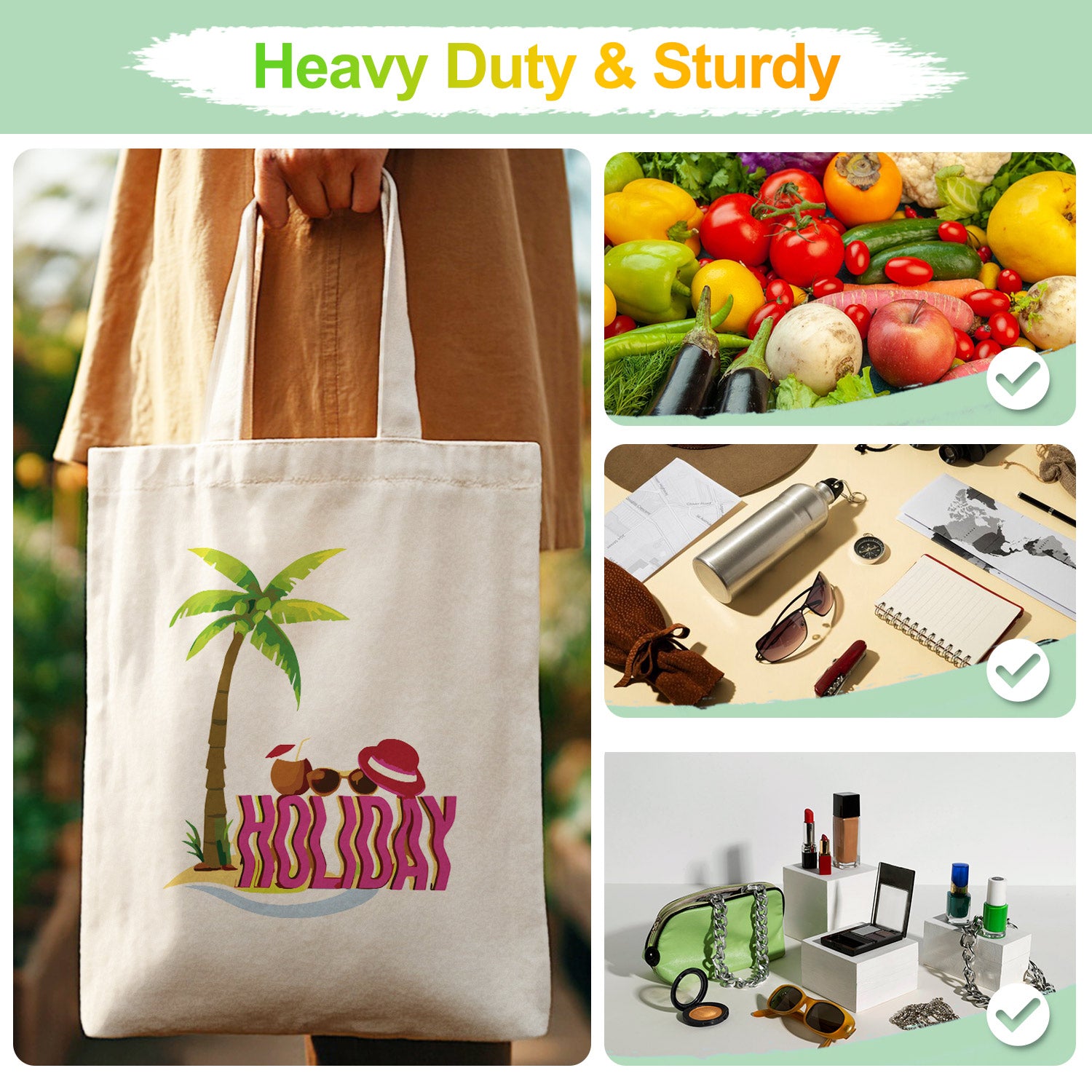Holiday Palm Beach Bag -  Paint by Numbers Kit for Adults -  Portrait By Numbers