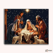Holy Night Nativity Scene -  Paint by Numbers Kit for Adults -  Portrait By Numbers