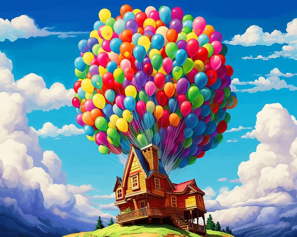 House in the Skies -  Paint by numbers -  Portrait By Numbers