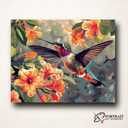 Hummingbirds Dance -  Paint by Numbers Kit for Adults -  Portrait By Numbers