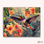Hummingbirds Dance -  Paint by Numbers Kit for Adults -  Portrait By Numbers