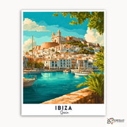 Ibiza - Travel Poster -  Paint by Numbers Kit for Adults -  Portrait By Numbers