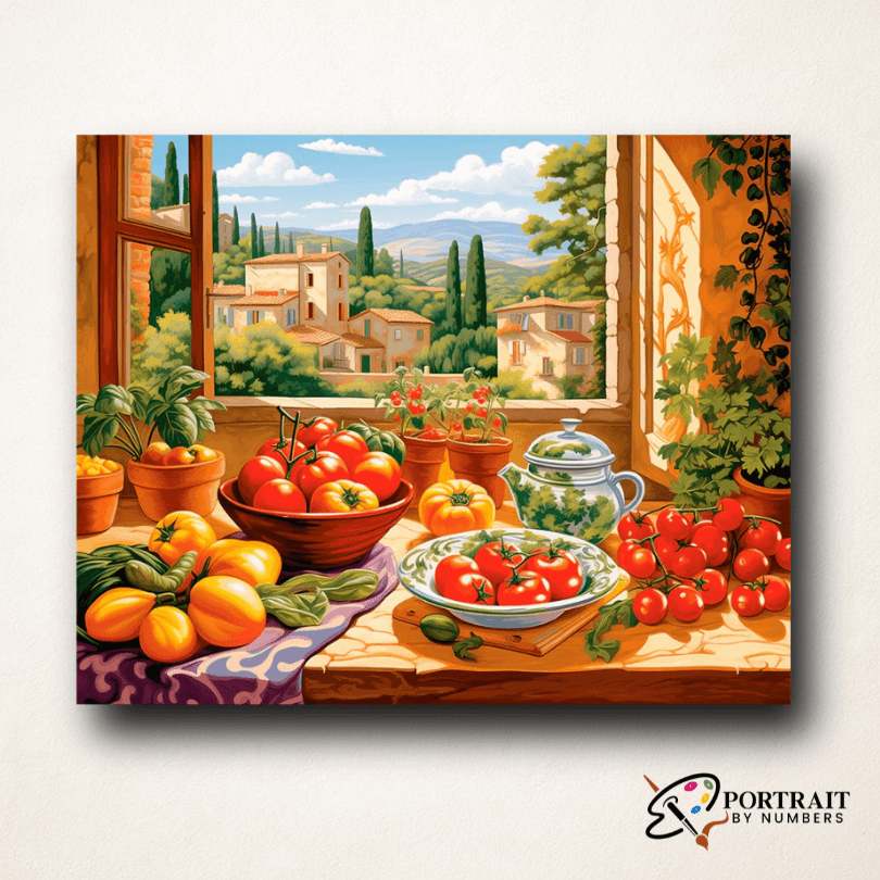 Italian Kitchen -  Paint by numbers -  Portrait By Numbers