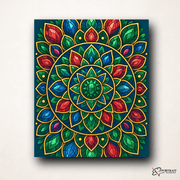 Jewel Garden (Mandala) -  Paint by numbers Kit -  Portrait By Numbers