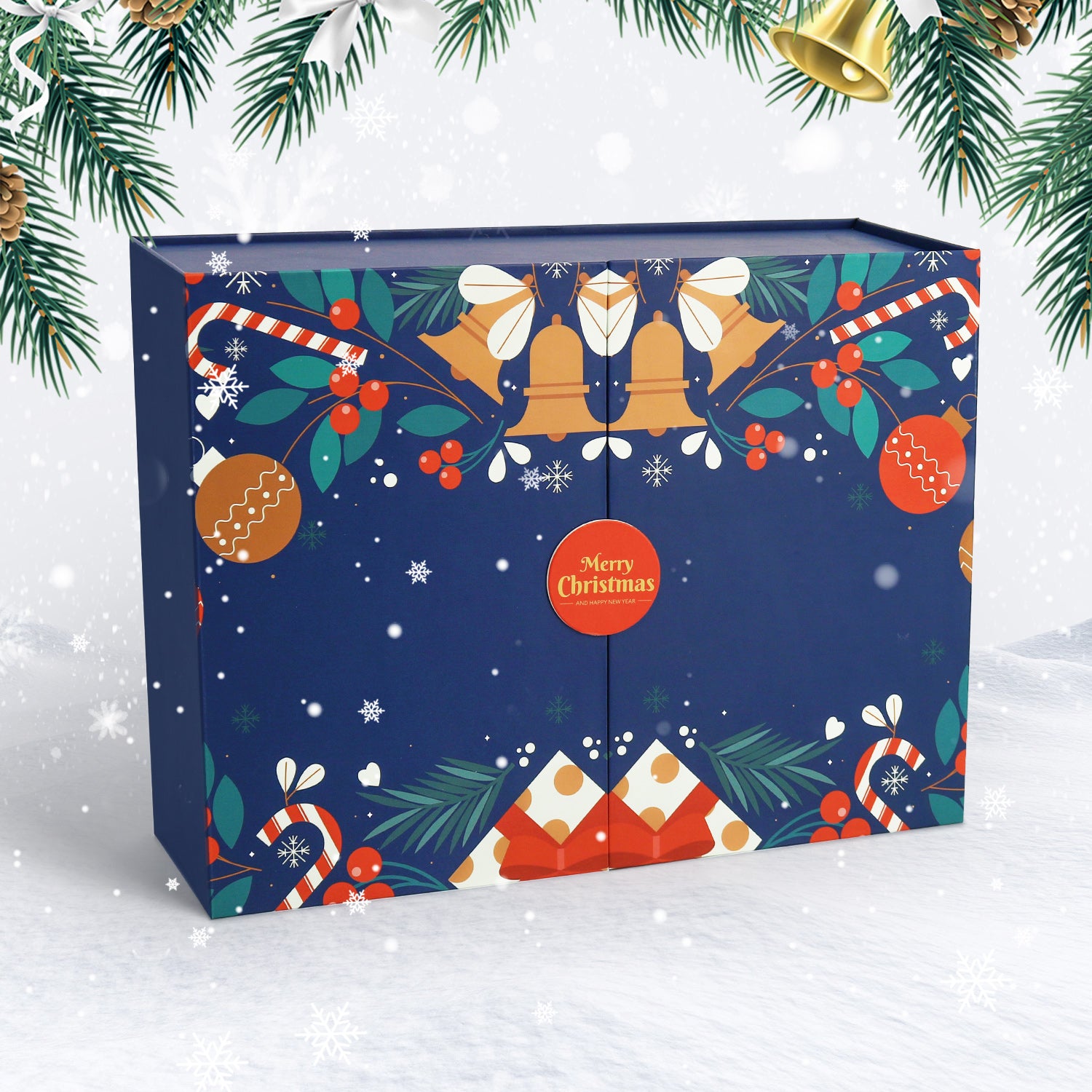Jolly Bells Box -  Paint by Numbers Kit for Adults | Relaxing DIY Art Gift | -  Portrait By Numbers