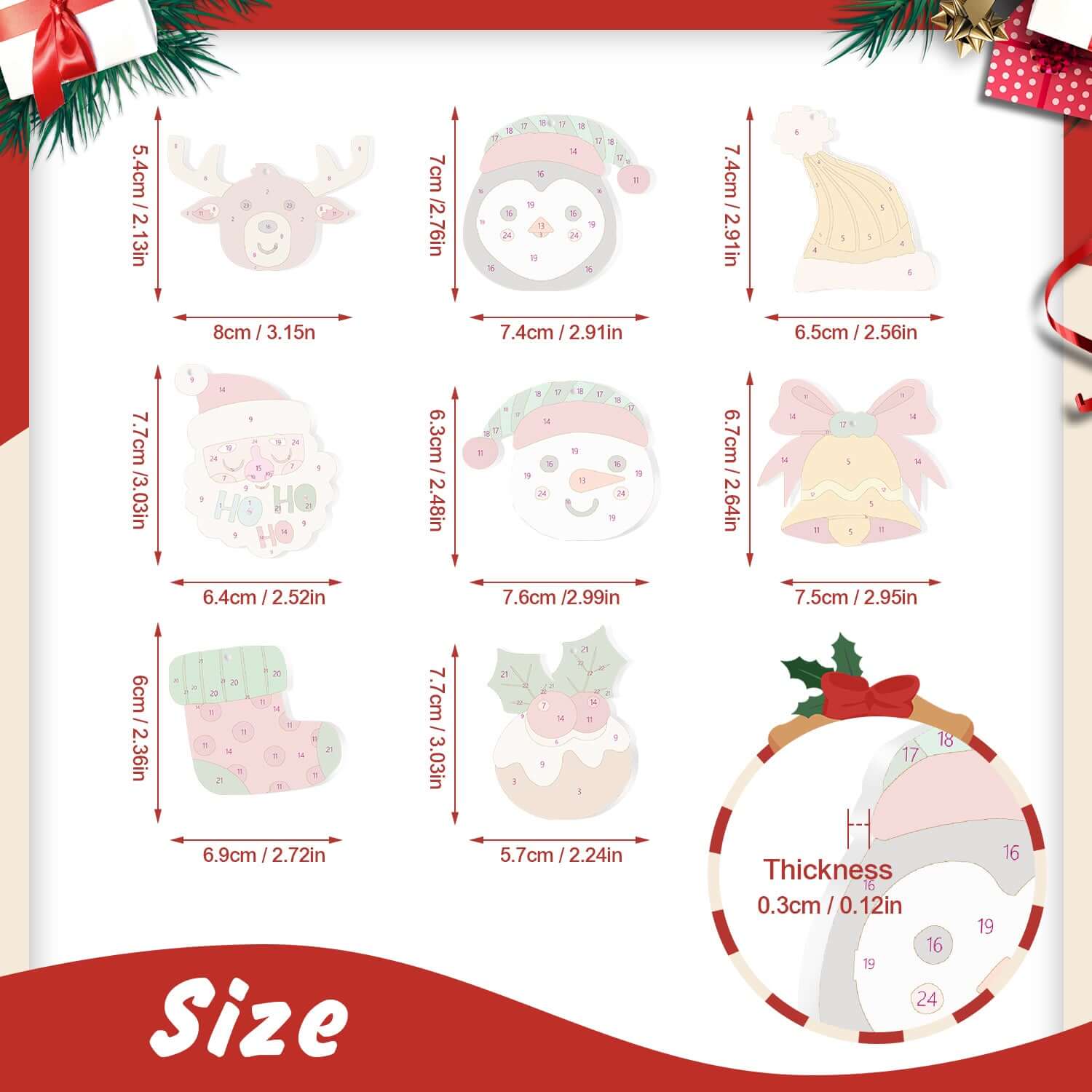 Jolly Christmas -  Paint by Numbers Kit for Adults -  Portrait By Numbers