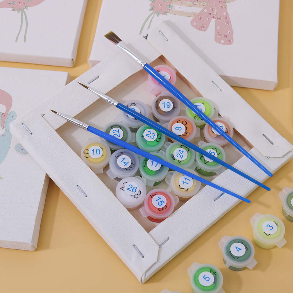 Jolly Minis (Set of 9) -  Paint by numbers Kit -  Portrait By Numbers