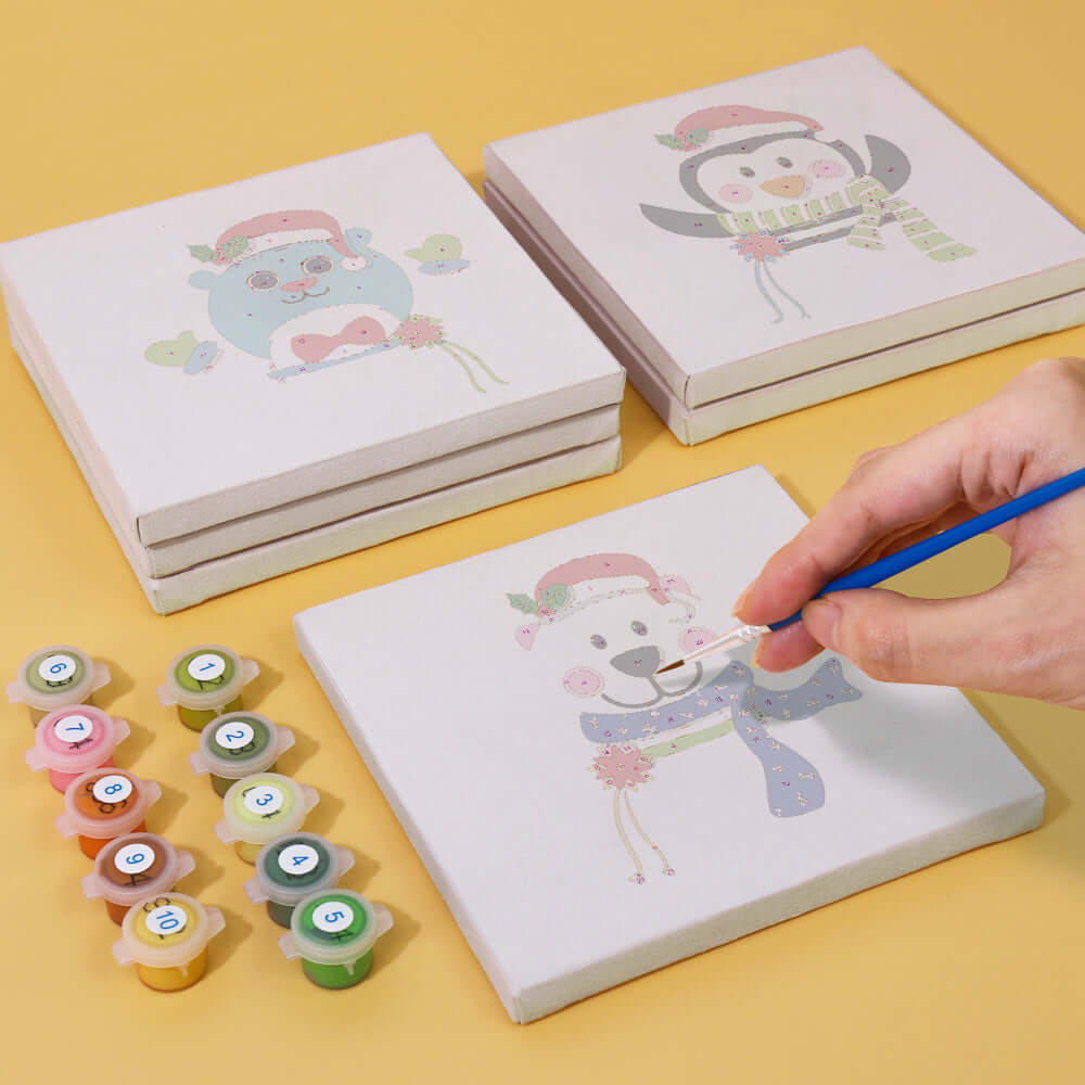 Jolly Minis (Set of 9) -  Paint by Numbers Kit for Adults -  Portrait By Numbers