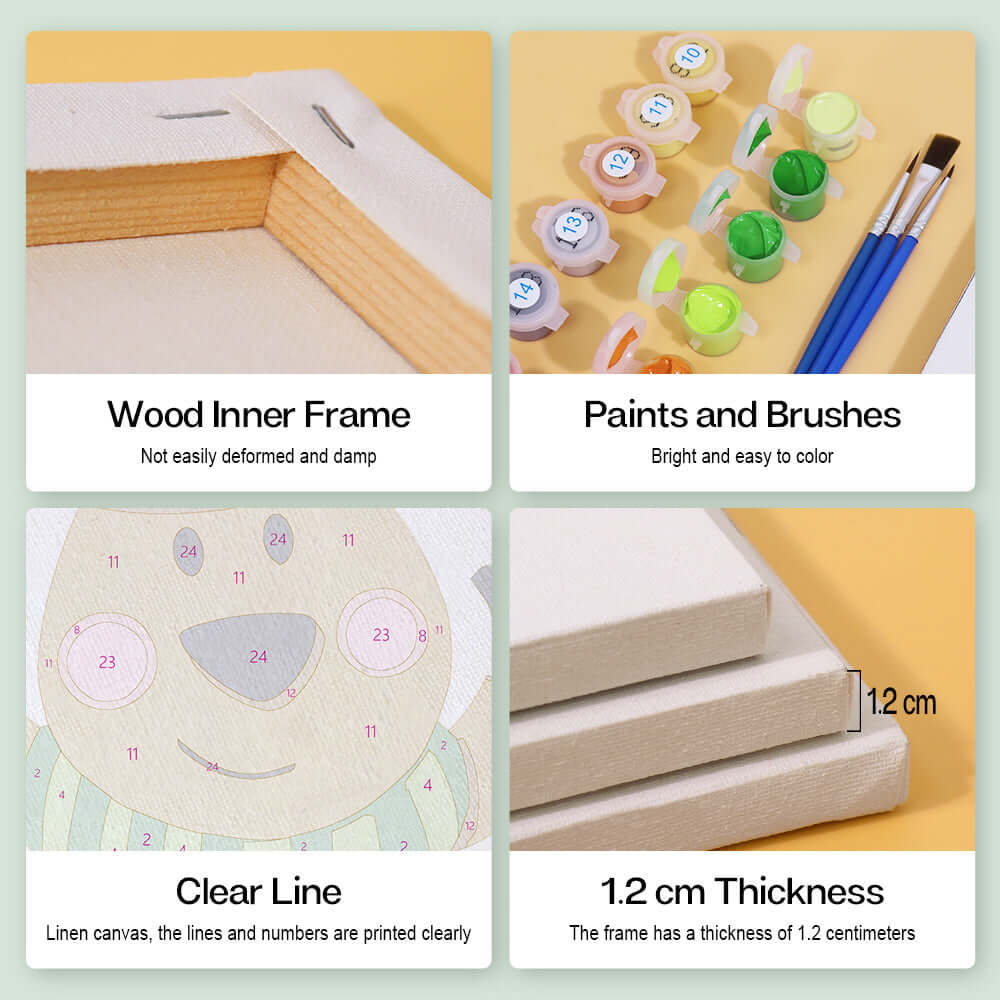 Jolly Minis (Set of 9) -  Paint by numbers Kit -  Portrait By Numbers