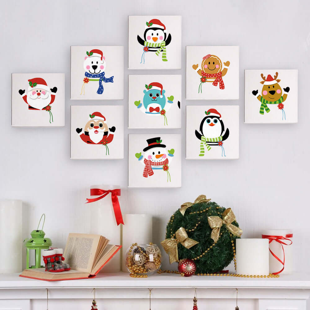 Jolly Minis (Set of 9) -  Paint by numbers Kit -  Portrait By Numbers