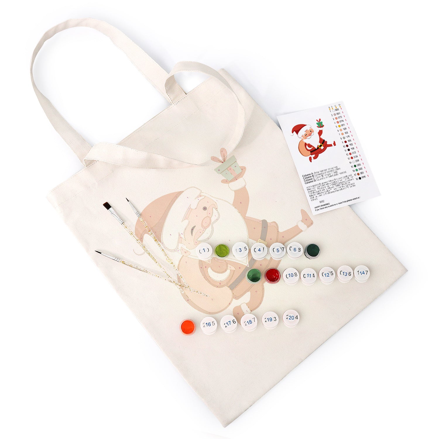 Jolly Santa Bag -  Paint by Numbers Kit for Adults -  Portrait By Numbers
