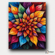 Kaleidoscopic Foliage -  Paint by Numbers Kit for Adults -  Portrait By Numbers