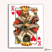King of Hearts Card -  Paint by Numbers Kit for Adults -  Portrait By Numbers