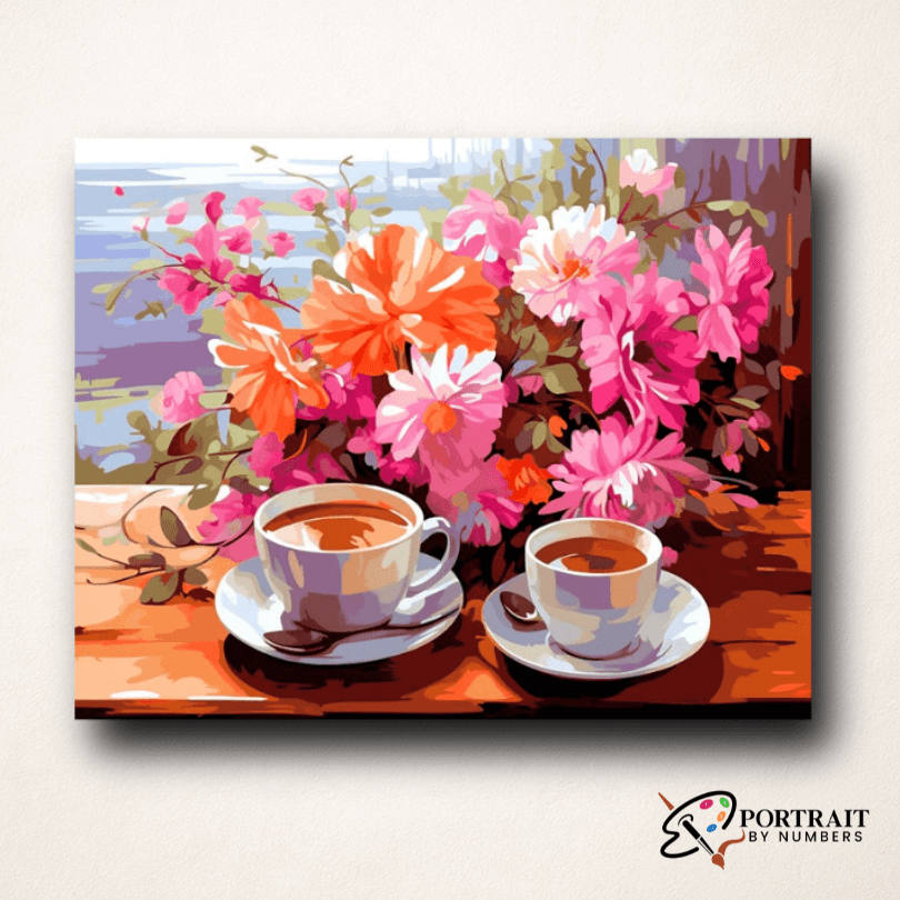 Lakeside Blossoms -  Paint by numbers Kit -  Portrait By Numbers