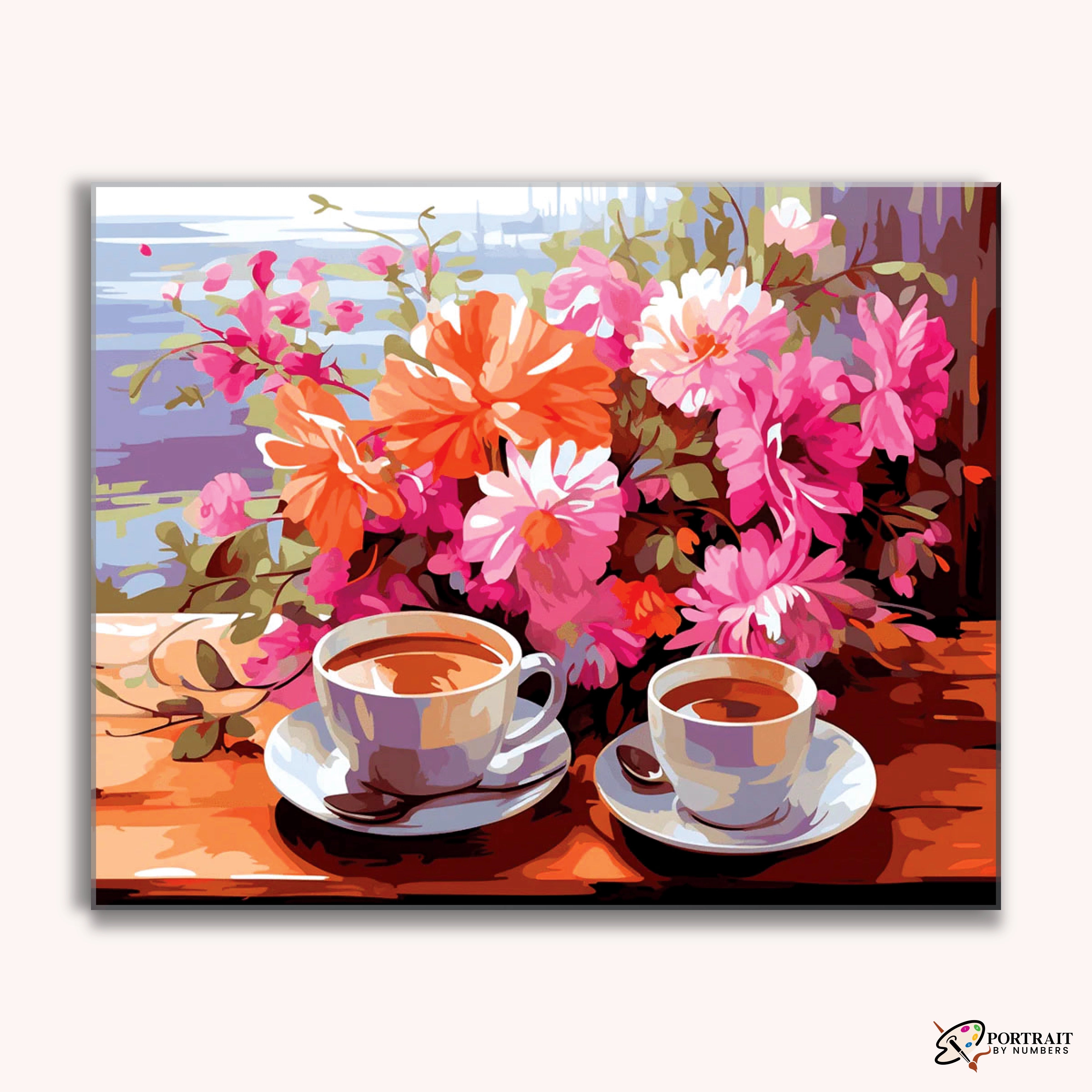 Lakeside Blossoms -  Paint by Numbers Kit for Adults -  Portrait By Numbers