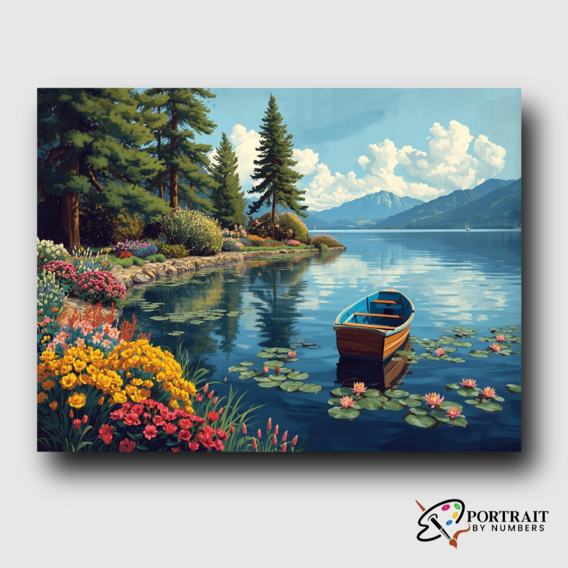 Lakeside Calm -  Paint by Numbers Kit for Adults -  Portrait By Numbers