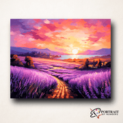 Lavender Sunset -  Paint by Numbers Kit for Adults -  Portrait By Numbers