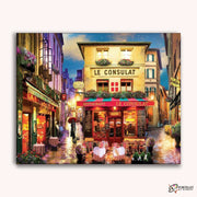 Le Consulat Restaurant Views -  Paint by Numbers Kit for Adults -  Portrait By Numbers