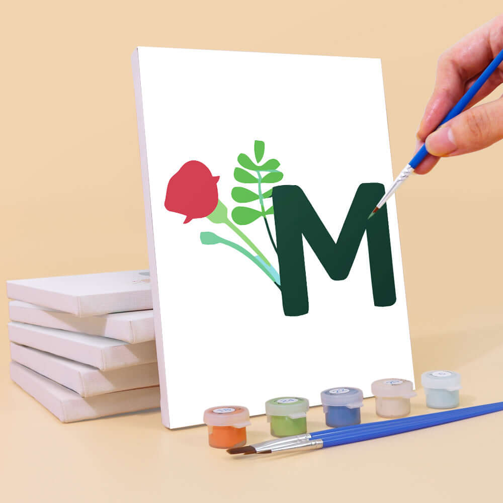 Leafabet (Alphabet) -  Paint by numbers Kit -  Portrait By Numbers