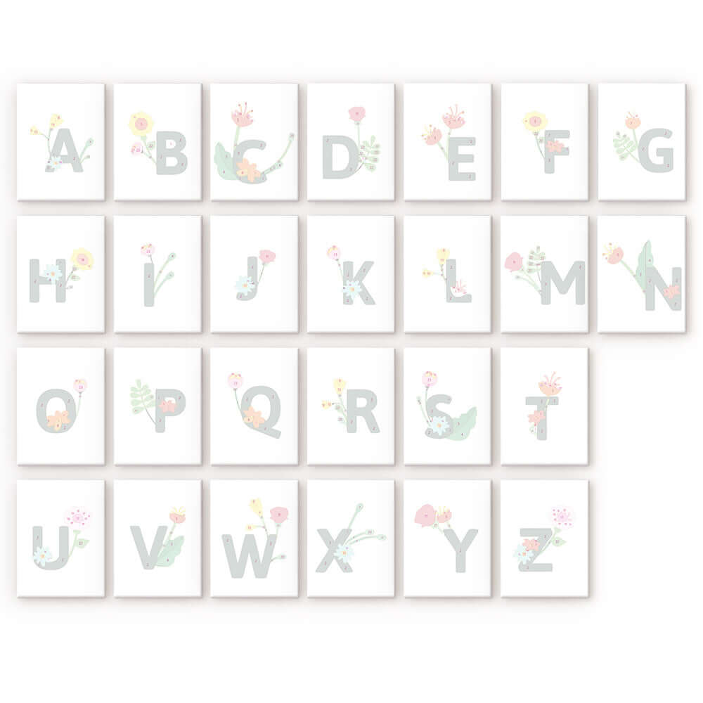 Leafabet (Alphabet) -  Paint by numbers Kit -  Portrait By Numbers