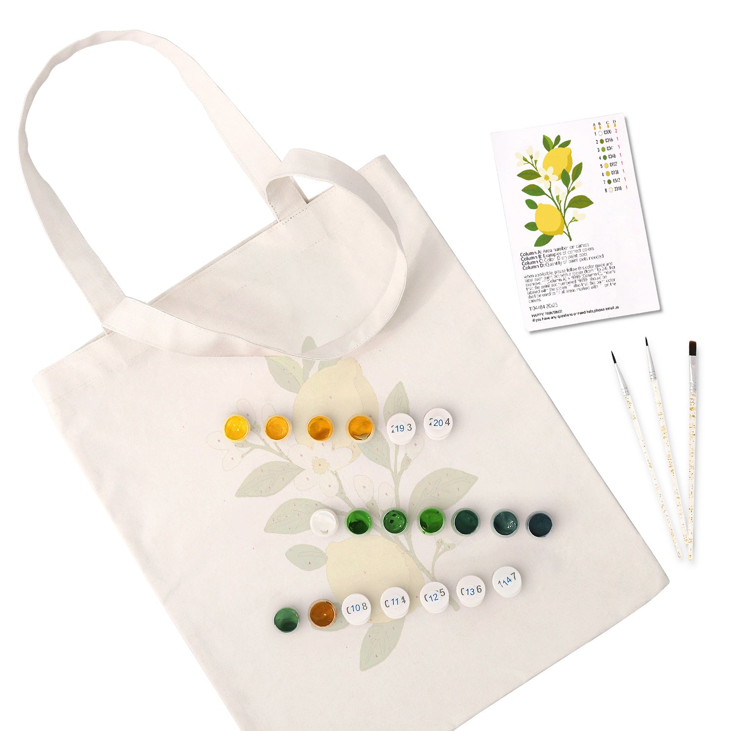 Lemon Blossom Bag -  Paint by Numbers Kit for Adults -  Portrait By Numbers