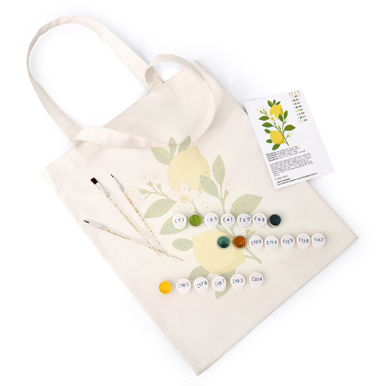 Lemon Blossom Bag -  Paint by Numbers Kit for Adults -  Portrait By Numbers