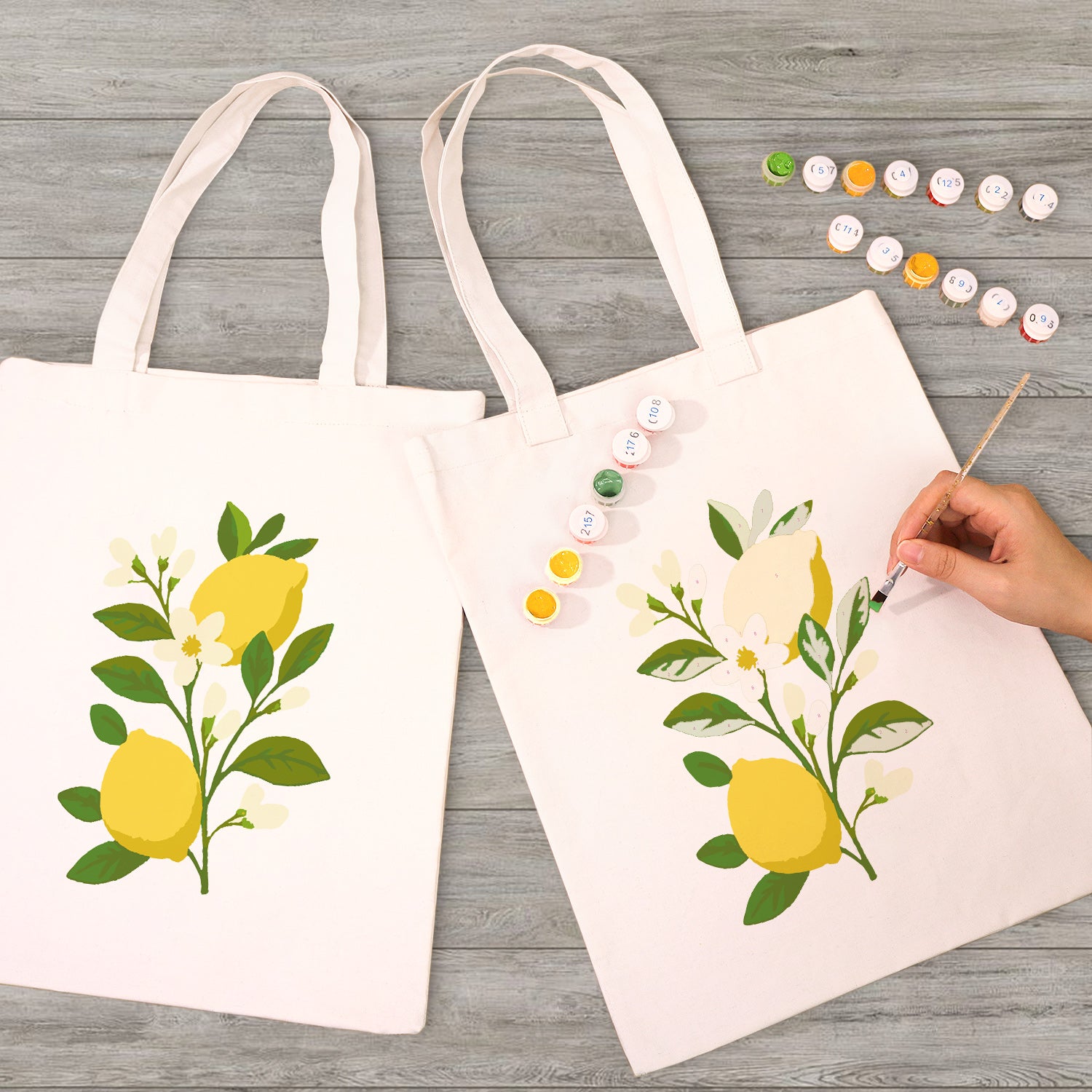 Lemon Blossom Bag -  Paint by Numbers Kit for Adults -  Portrait By Numbers