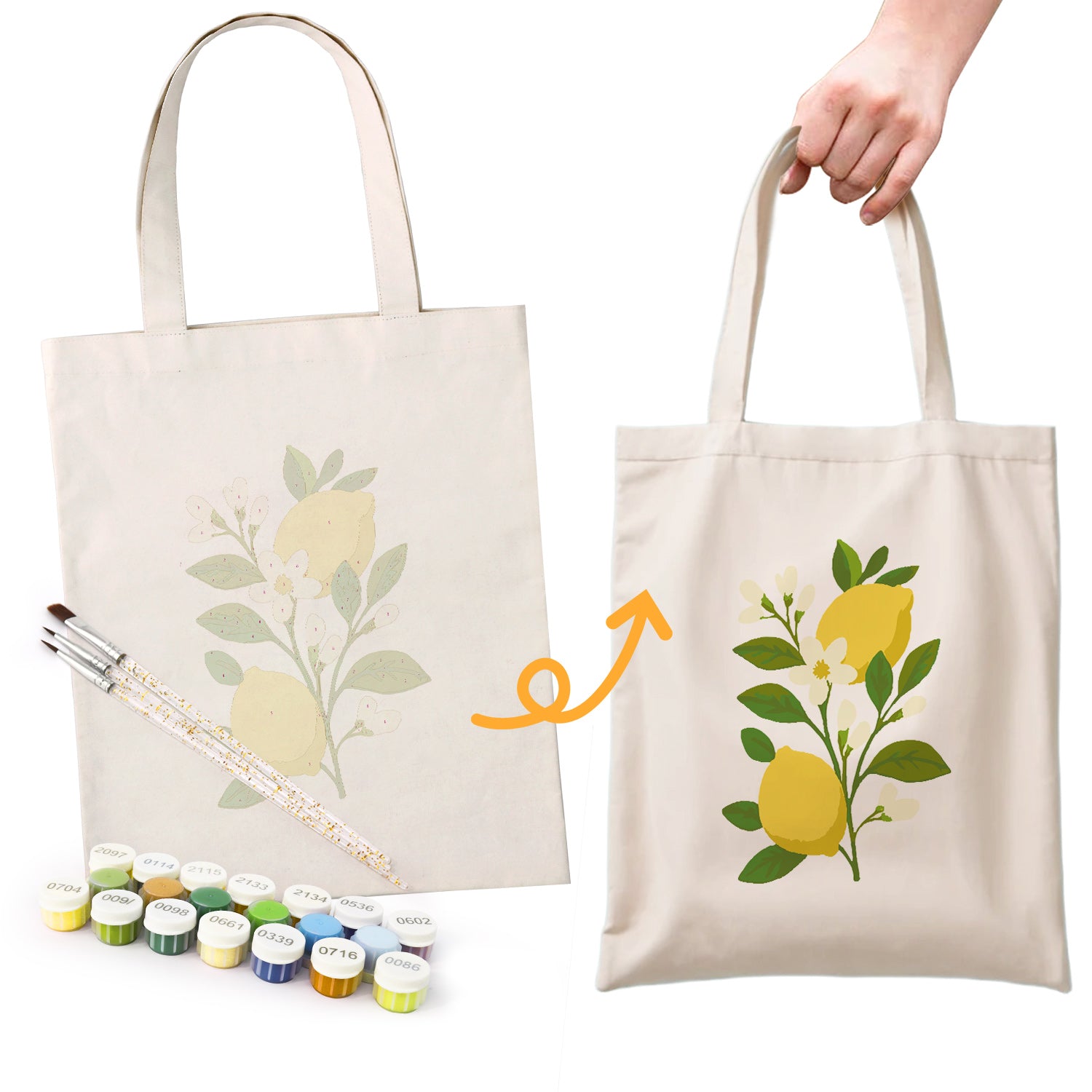 Lemon Blossom Bag -  Paint by Numbers Kit for Adults -  Portrait By Numbers