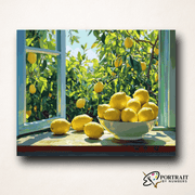Lemon Foliage -  Paint by Numbers Kit for Adults -  Portrait By Numbers