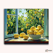 Lemon Foliage -  Paint by Numbers Kit for Adults -  Portrait By Numbers