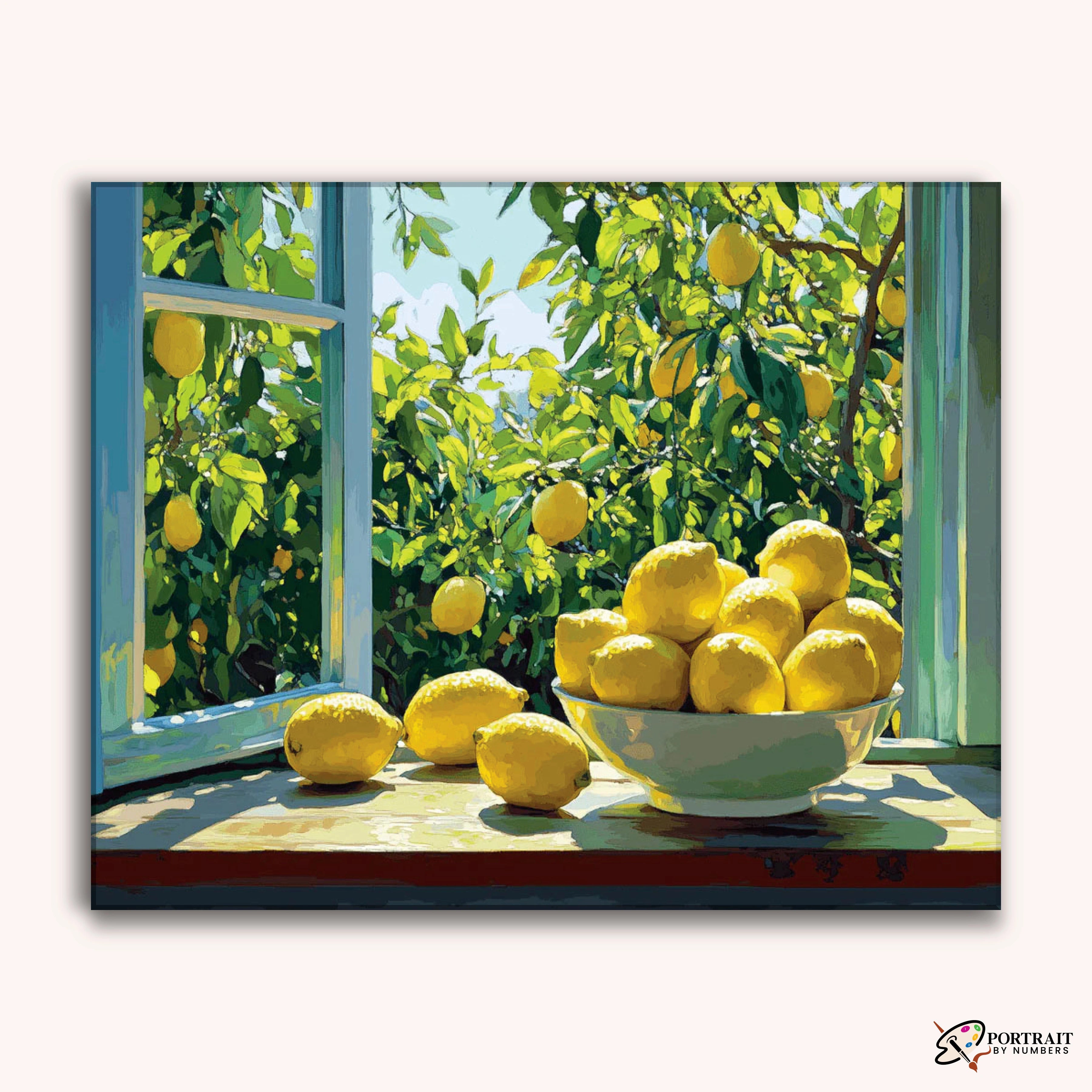 Lemon Foliage -  Paint by Numbers Kit for Adults -  Portrait By Numbers