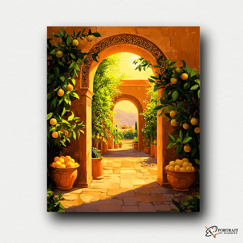 Lemon Grove Passage -  Paint by numbers Kit -  Portrait By Numbers