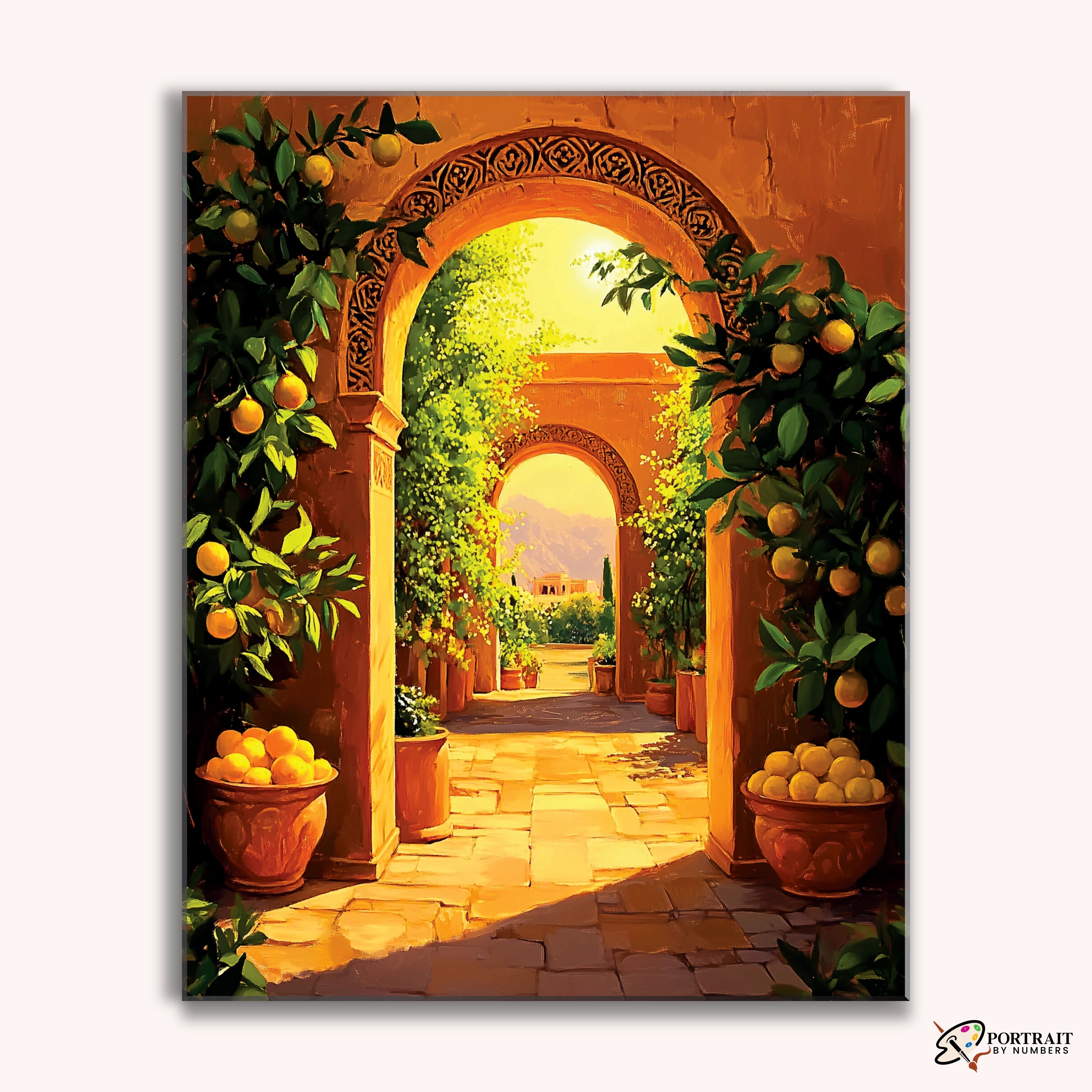 Lemon Grove Passage -  Paint by Numbers Kit for Adults -  Portrait By Numbers