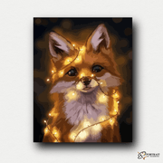 Lighted Fox -  Paint by Numbers Kit for Adults -  Portrait By Numbers