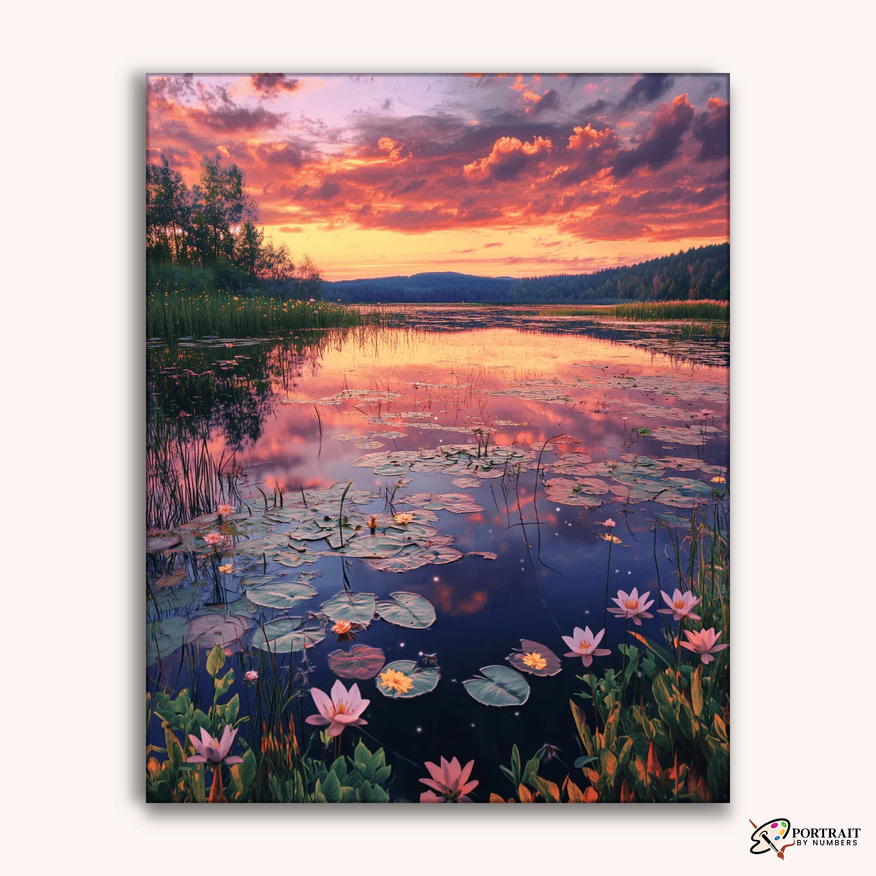 Lily Sunset -  Paint by Numbers Kit for Adults -  Portrait By Numbers