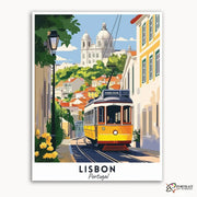 Lisbon Travel Poster -  Paint by Numbers Kit for Adults -  Portrait By Numbers