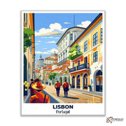 Lisbon Travel Poster -  Paint by Numbers Kit for Adults -  Portrait By Numbers