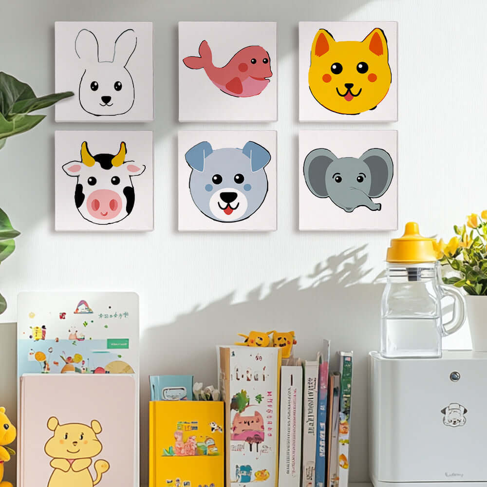Little Friends (Set of 6) -  Paint by numbers Kit -  Portrait By Numbers