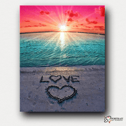 Love Beach -  Paint by Numbers Kit for Adults -  Portrait By Numbers