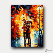 Lovers in the Rain -  Paint by Numbers Kit for Adults -  Portrait By Numbers