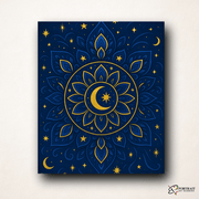 Lunar Bloom (Mandala) -  Paint by numbers Kit -  Portrait By Numbers
