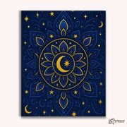 Lunar Bloom (Mandala) -  Paint by Numbers Kit for Adults -  Portrait By Numbers