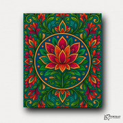 Lush Radiance (Mandala) -  Paint by numbers Kit -  Portrait By Numbers