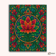 Lush Radiance (Mandala) -  Paint by Numbers Kit for Adults -  Portrait By Numbers