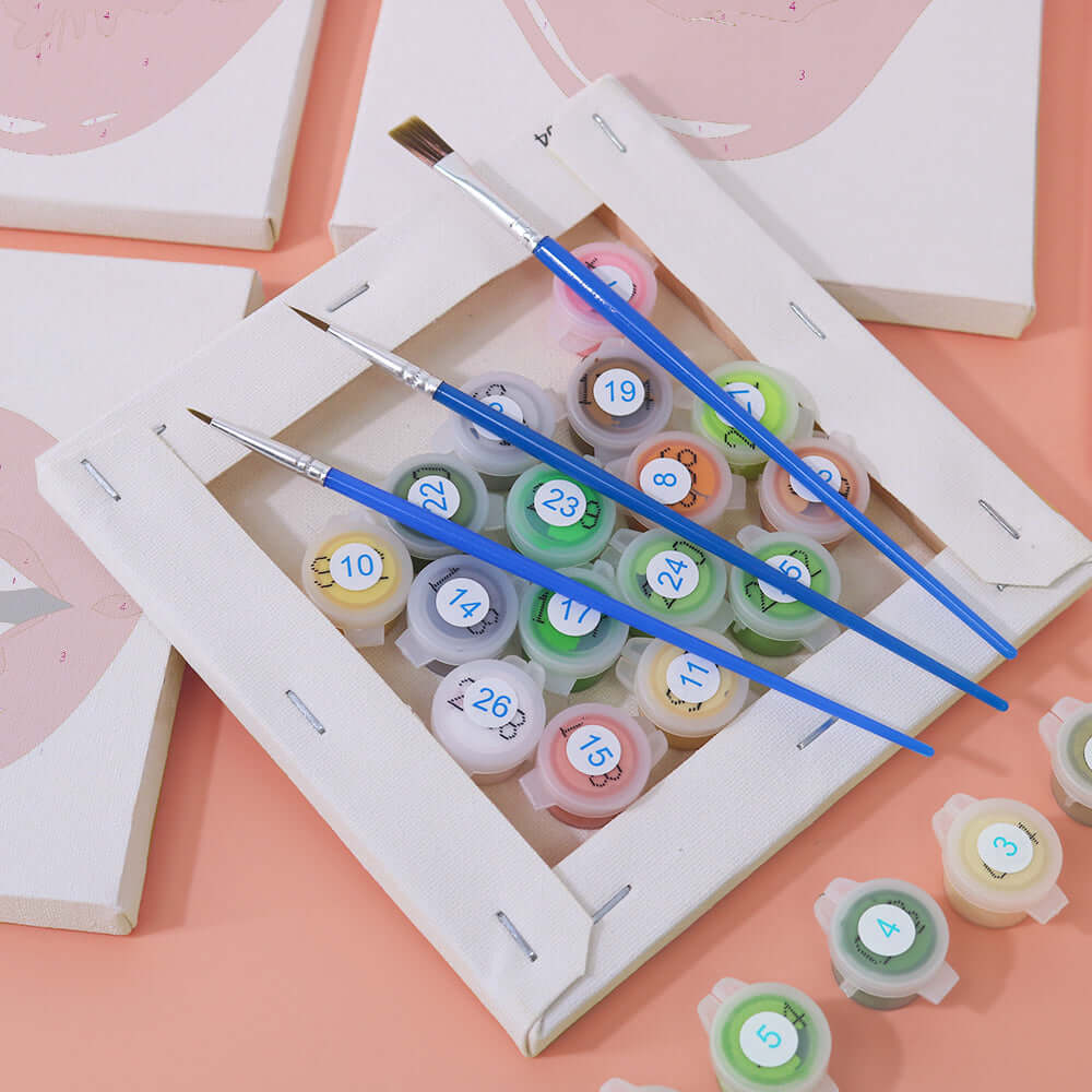 Luxe Lips (Set of 6) -  Paint by numbers Kit -  Portrait By Numbers