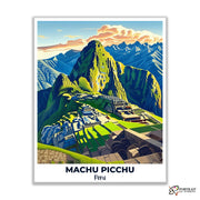 Machu Picchu Travel Poster -  Paint by Numbers Kit for Adults -  Portrait By Numbers