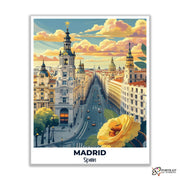 Madrid Travel Poster -  Paint by Numbers Kit for Adults -  Portrait By Numbers