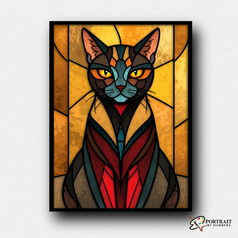 Majestic Cat -  Paint by numbers Kit -  Portrait By Numbers