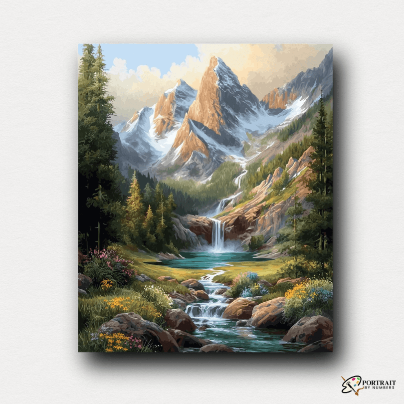 Majestic Peaks -  Paint by numbers -  Portrait By Numbers